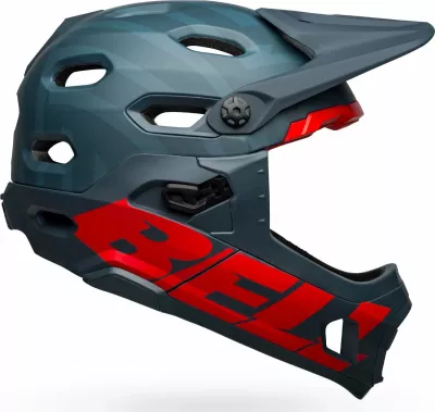 Kaskë biçiklete full-face Bell Super DH MIPS Spherical, L (59-63 cm), matte blu/crimson