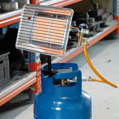 Ngrohës radiant Meva TB01005P për bombol gazi LPG, 4.2 kW, me rregullator dhe çakmak piezo