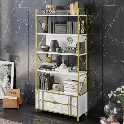 Raft librash Hanah Home Frida, 90cm, i bardhë