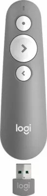 Telekomandë prezantimi Logitech R500s, wireless, red laser, USB receiver + Bluetooth, Mid Grey