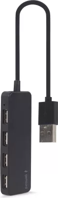 Hub USB Gembird, 4 x USB 2.0, ngjyrë e zezë