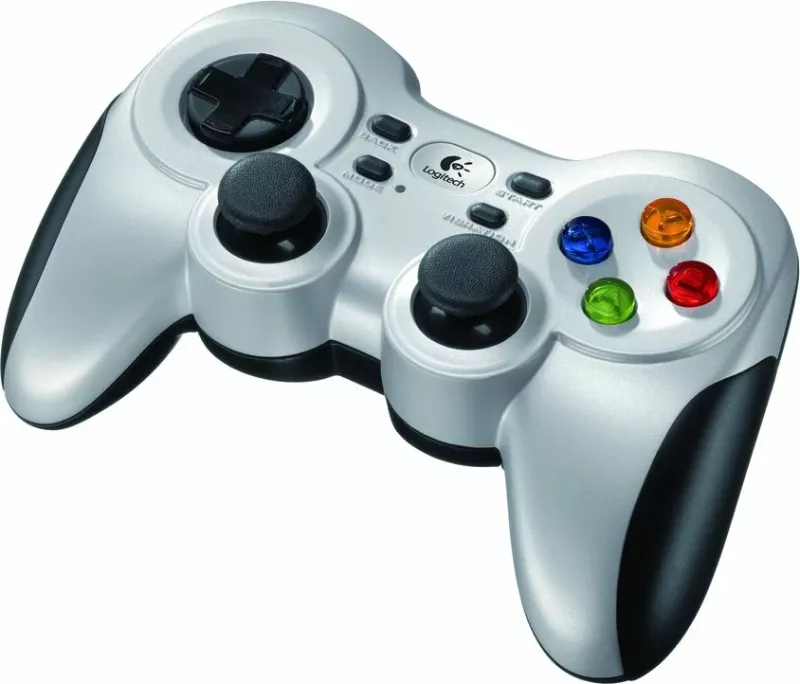 Gamepad Logitech F710 wireless USB, 12 butona programmabil, argjendt/zi thumbnail 2