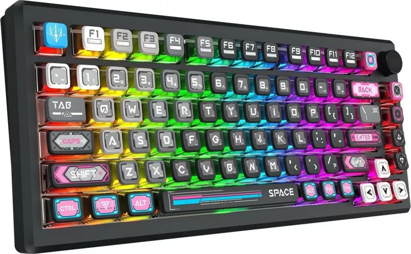 Tastierë mekanike Redragon K732MC-RGB-PRO Uranus Pro 82, RGB, wireless/wired, anglisht, e zezë