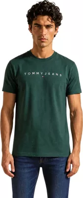 Maicë për meshkuj Tommy Hilfiger Jeans TJM REG LINEAR LOGO DM0DM20744, e gjelbër e errët