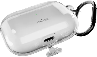 Mbështjellës për AirPods Pro 3 Puro 0.3 Nude, TPU, me karabinë, transparent