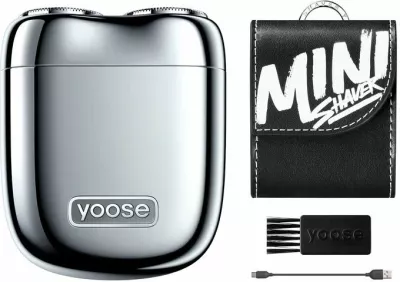 Makinë rroje Yoose Mini 2.0, USB-C, IPX7, 8000 rpm, e verdhë, set me çantë dhe kabllo
