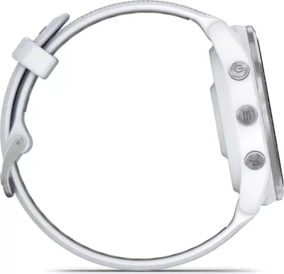 Smartwatch Garmin Forerunner® 965 – Titanium Bezel, Stone White Case, Stone White/Dusty Grey Silicone Strap