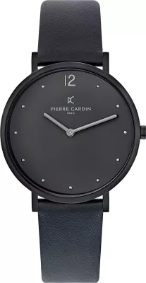 Orë dore për femra Pierre Cardin, 39 mm, e zezë