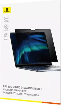 Mbështjellës magnetik Baseus Magic Drawing për MacBook Pro 13" (2022) me set pastrimi, Transparent