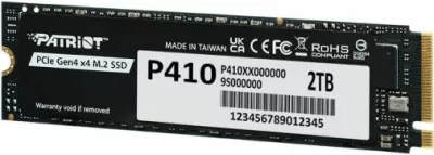 SSD M.2 NVMe Patriot P410 2TB PCIe Gen4 x4 (M.2 2280), i zi