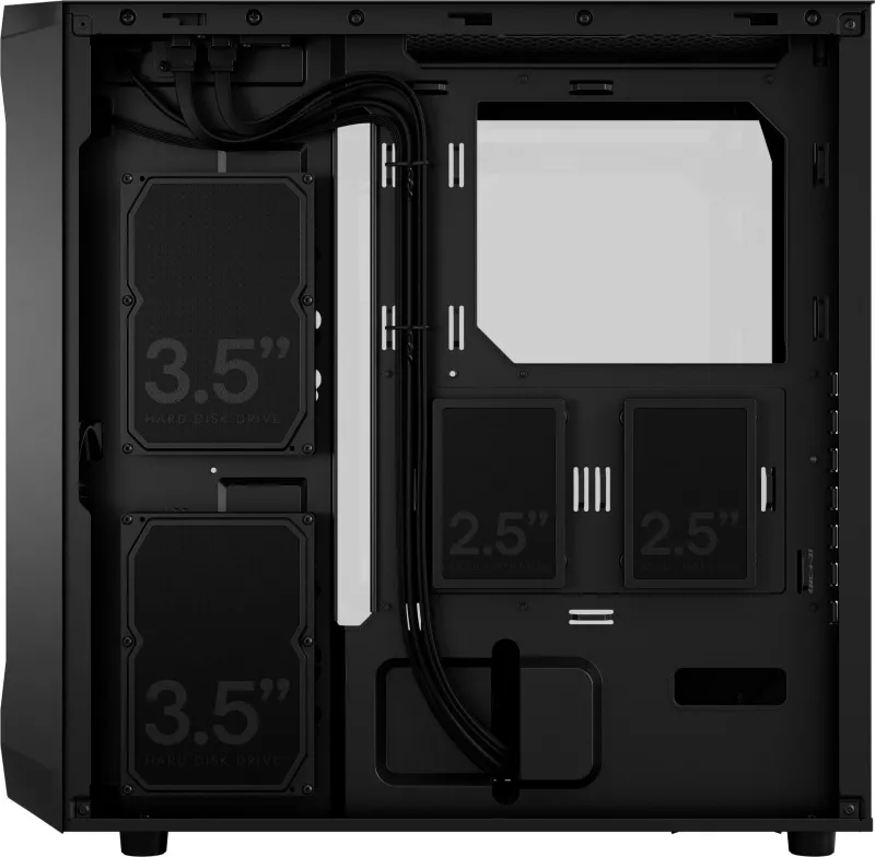 Kasë Fractal Design Focus 2, ATX, micro ATX, Mini-ITX, e zezë