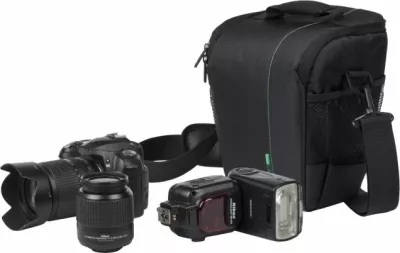 çantë për aparat DSLR RIVACASE 7440 PS, me ndarje të rregullueshme, 190x165x230 mm, e zezë