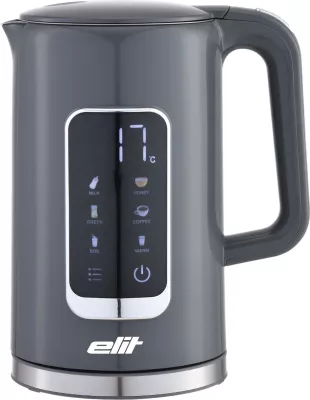 Çajnik elektrik Elit COOLTOUCH 1.7GY 1.7L 2200W ekran digjital me prekje gri