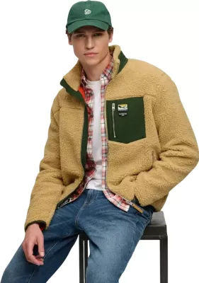Jakne fleece për meshkuj Superdry Mountain Full Zip SDM2014575A, bezhë [Madhësia: S]