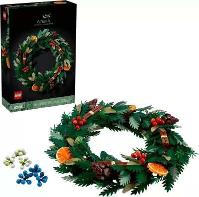 Lodra LEGO ICONS 10340 Wreath, për të rritur, shumëngjyrëshe