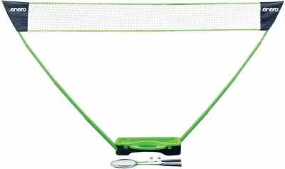 Set badminton 3-në-1 Inny për të gjithë, e zezë/jeshile