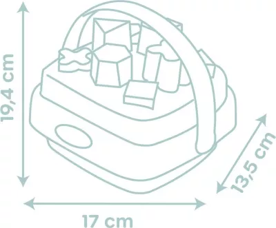 Lodër edukative Smoby Shape Sorter Basket, 8 forma, shumëngjyrëshe