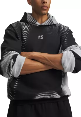 Duks me kapuç me zinxhir për meshkuj Under Armour UA Icon Fleece Printed, i zi [Madhësia: S]