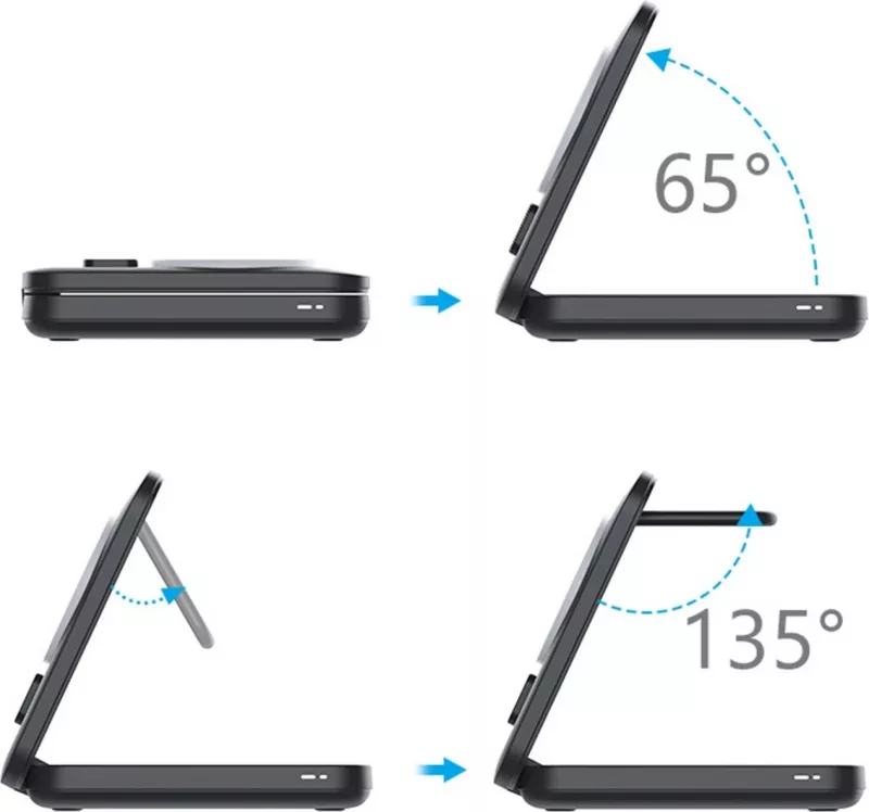 Karikues wireless 3MK MagRocket 3-in-1, 15W, zi