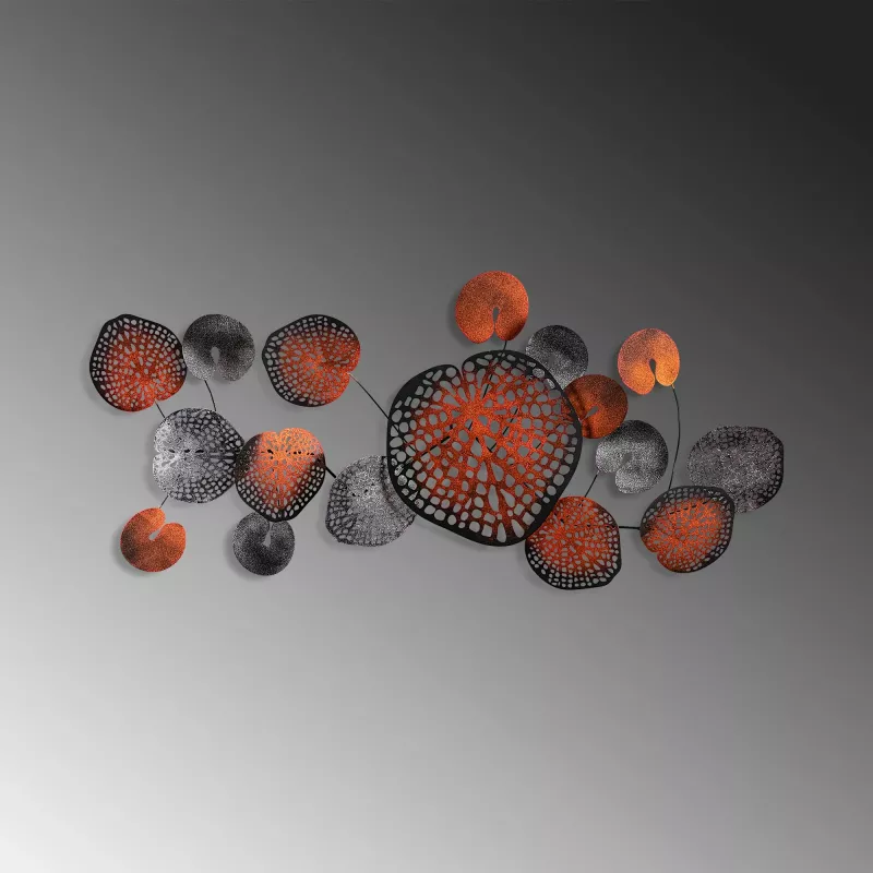 Aksesor dekorativ metalik për mur, Wallity Nenuharps 2, shumëngjyrësh, 125x62x4cm