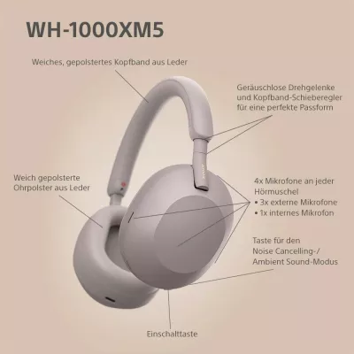Kufje SONY WH-1000XM5 wireless, rozë