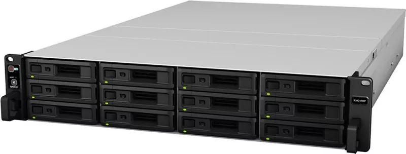 Njësi zgjerimi Synology RX1217RP, 0 TB, 13.4 kg, Rack (2U), Ngjyrë e zezë, Gri
