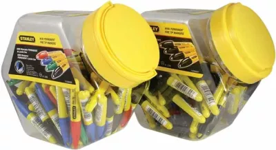 Marker permanent mini Stanley 47-329, set 36 copë