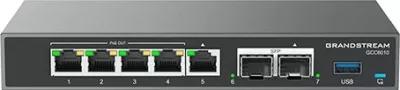 Switch Grandstream GCC6010 UC PoE, 5+2P, e zezë, argjend