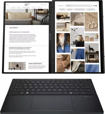 Laptop ASUS Zenbook Duo UX8406CA-PZ068X, 14", Intel Core Ultra 9, 32 GB RAM, 2 TB SSD, Gri