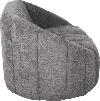 Divan dy vendesh MOBY FH9595.01, pëlhurë boucle gri, 145x82x67H cm