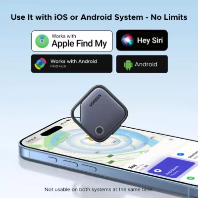 Tracker Bluetooth UGREEN Finder Pro 75646P, USB-C i rikarikueshëm, 4 copë, i zi