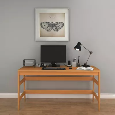 Set tavoline pune me raft librash, ngjyrë teak, Skye Decor, CPT4802-150