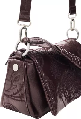 Çantë krahu për femra Desigual Siroco Naron Mini 26WAXPAA, kafe e errët