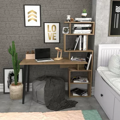 Tavolinë studimi Hanah Home, ngjyrë arre, Vina