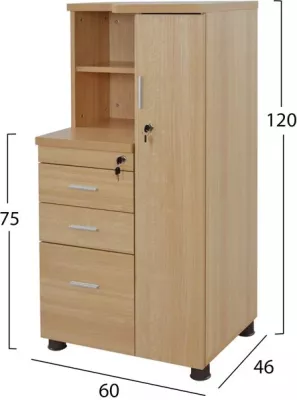 Dollap profesional për zyre, ngjyrë lisi, FH2052.01R, 60x46x120 cm