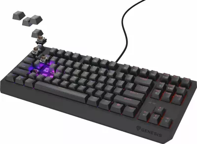 Tastierë mekanike gaming GENESIS Thor 230 TKL NKG-2079, Outemu Brown, RGB, USB, US layout, 80% TKL, e zezë