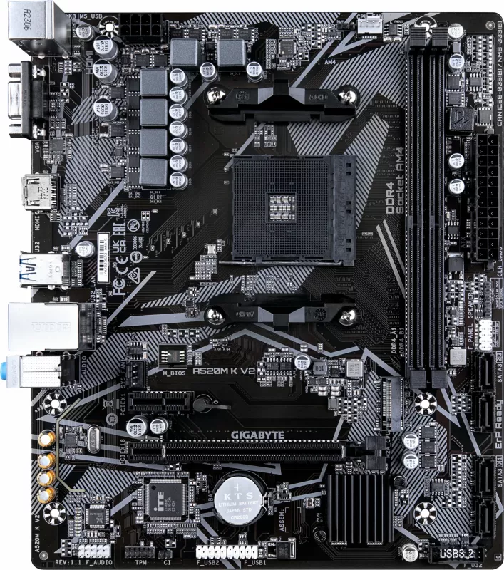 Pllakë amë Gigabyte A520M K V2, Socket AM4, mATX