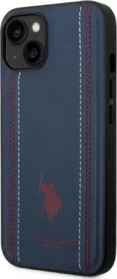 Mbështjellës U.S. Polo Assn. USHCP14MPFAV për iPhone 14 Plus 6.7", lëkurë sintetike, navy