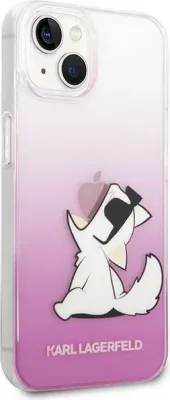 Mbështjellës Karl Lagerfeld Choupette Fun për iPhone 14 Plus 6.7", rozë