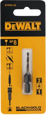Bit 2-në-1 Dewalt DT70791 No.8 për shpim dhe fundosje (Quick Clamp), 1 copë