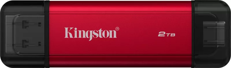 SSD portable Kingston Dual Portable SSD 2TB, USB-A/USB-C, USB 3.2 Gen 2, 1050MB/s, zi/kuq