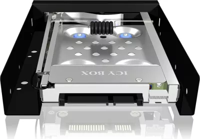 Kasë ICY BOX IB-2217ASTS, 3.5", për 2.5" SATA SSD/HDD, alumini, e zezë