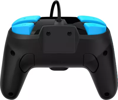 Kontroller me kabllo PDP REMATCH Glow in the Dark Link për Nintendo Switch, me audio 3.5mm dhe butona të rimapueshëm, zi/kaltër