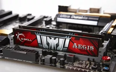 RAM Memorje G.Skill Aegis F3-1600C11S-8GIS 8GB DDR3 1600MHz CL11 UDIMM e zezë dhe e kuqe, 1x modul