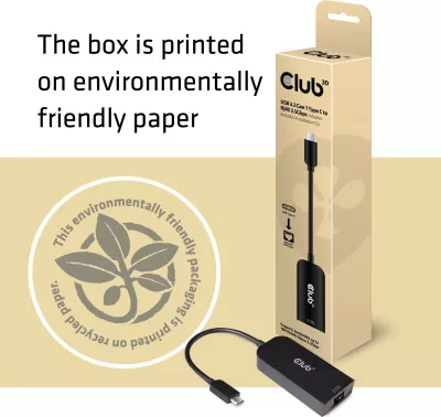 Adapter Club3D USB-C në RJ45 2.5Gbps, i zi
