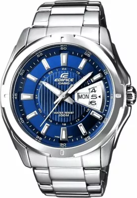 Orë dore për meshkuj CASIO, argjendtë me blu