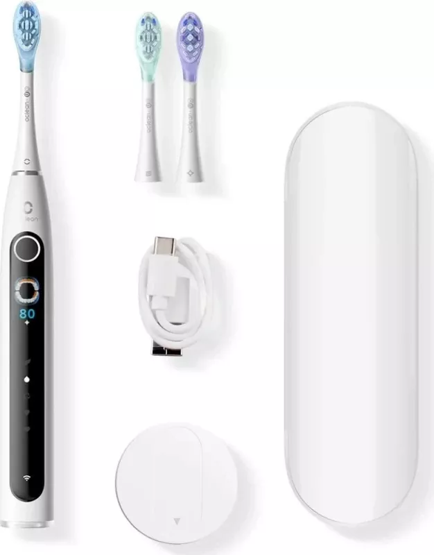 Furçë dhëmbësh sonike Oclean X Pro 20 S, 4 modalitete, Bluetooth, Wi-Fi, bardhë