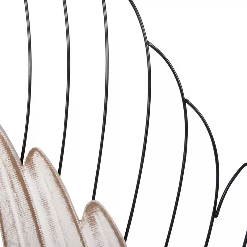 Dekor muri krahë FH4223 MDF në metal bardhë-zi 39x1,5x92Hcm