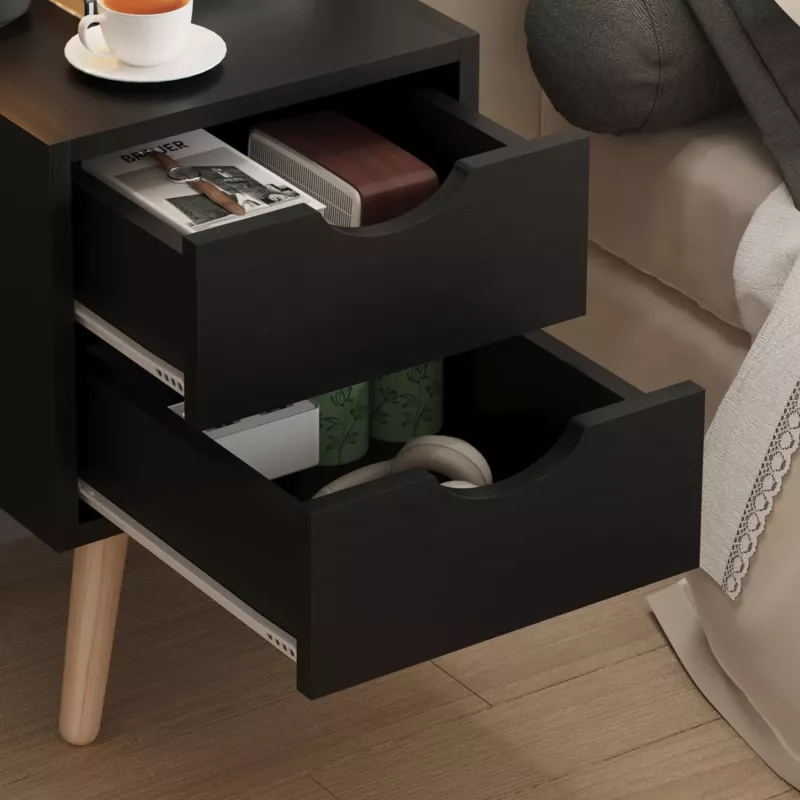 Komodinë DINKL FH2472.02 melaminë, 2 sirtarë, wenge, 29,7x29,7x45H cm