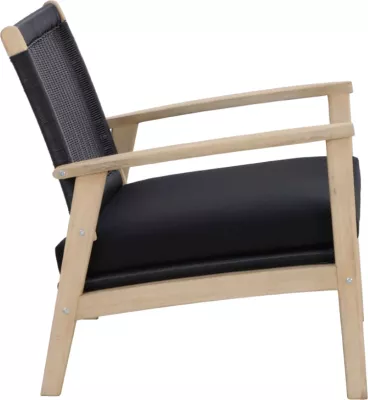 Karrige Salsa me jastëk, ngjyrë e zezë, 74.5x73x75.8